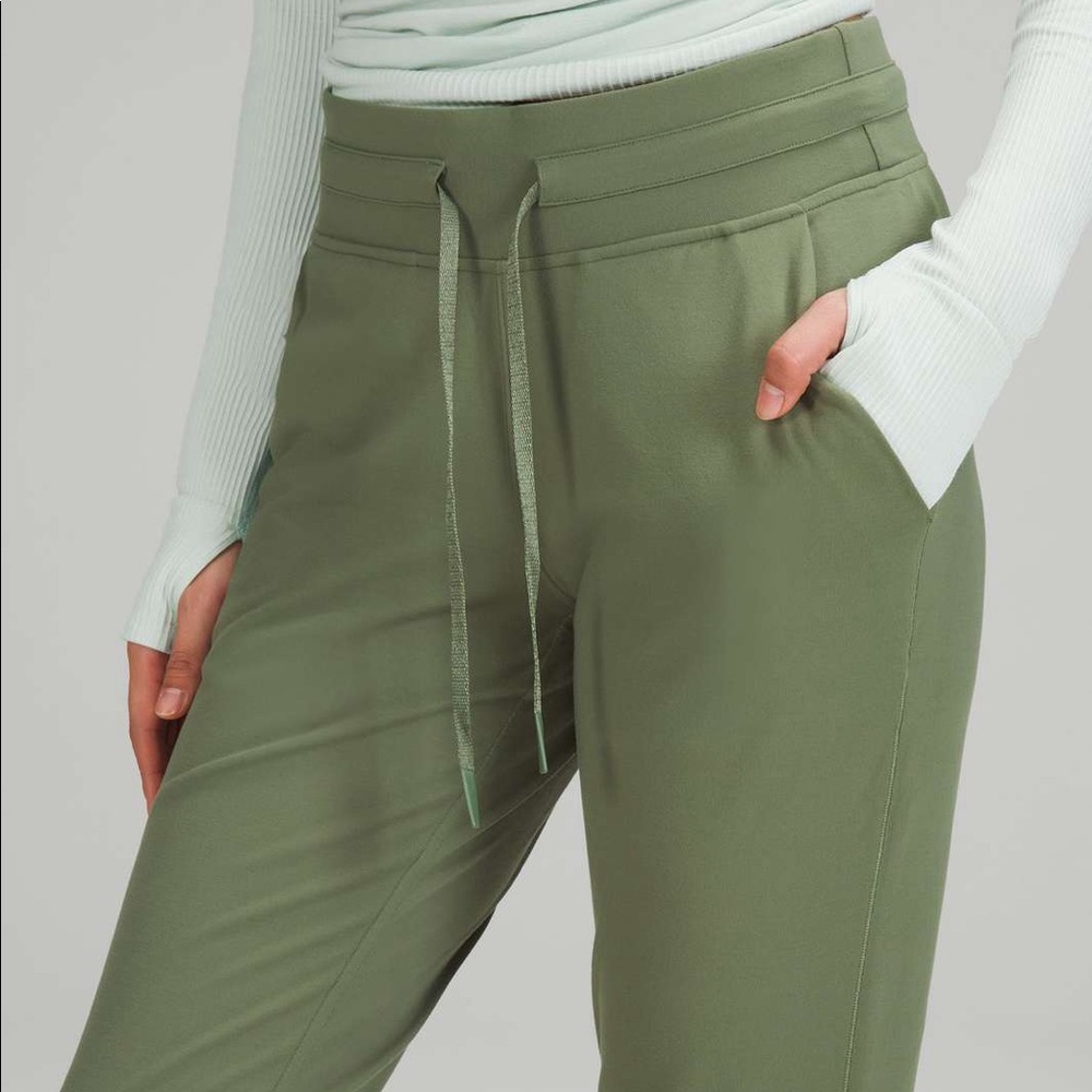 Lululemon Ready To Rulu Green Twill Nulu Jogger